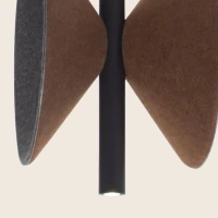 Acoustic Panel LED Pendant Light, Brown & Grey - Image 4