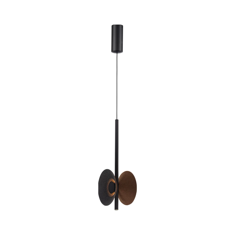 Acoustic Panel LED Pendant Light, Brown & Grey