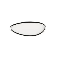 Modernus Ovalus LED Lubinis Šviestuvas, 39W 3000K, Smėlio Juoda - Nuotrauka 1