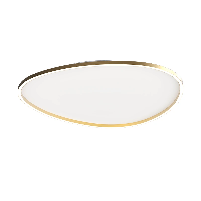 Matt Gold Oval LED Ceiling Light