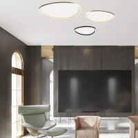 Matt Gold Oval LED Ceiling Light - Image 1