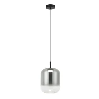 LED pakabinamas šviestuvas su tonuoto stiklo gaubtu, juodas matinis metalas, Ø23cm - Nuotrauka 2