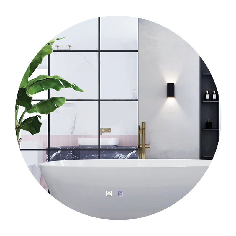 LED veidrodis Ø80 cm – apvalus, be rėmo, su antirasojimo funkcija, neutrali balta šviesa (4000K)