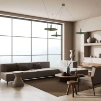 Contemporary Multi-Pendant LED Light | Army Green - Image 3