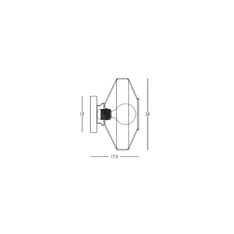 Fluted Smoked Glass Wall Light with Dark Grey Base