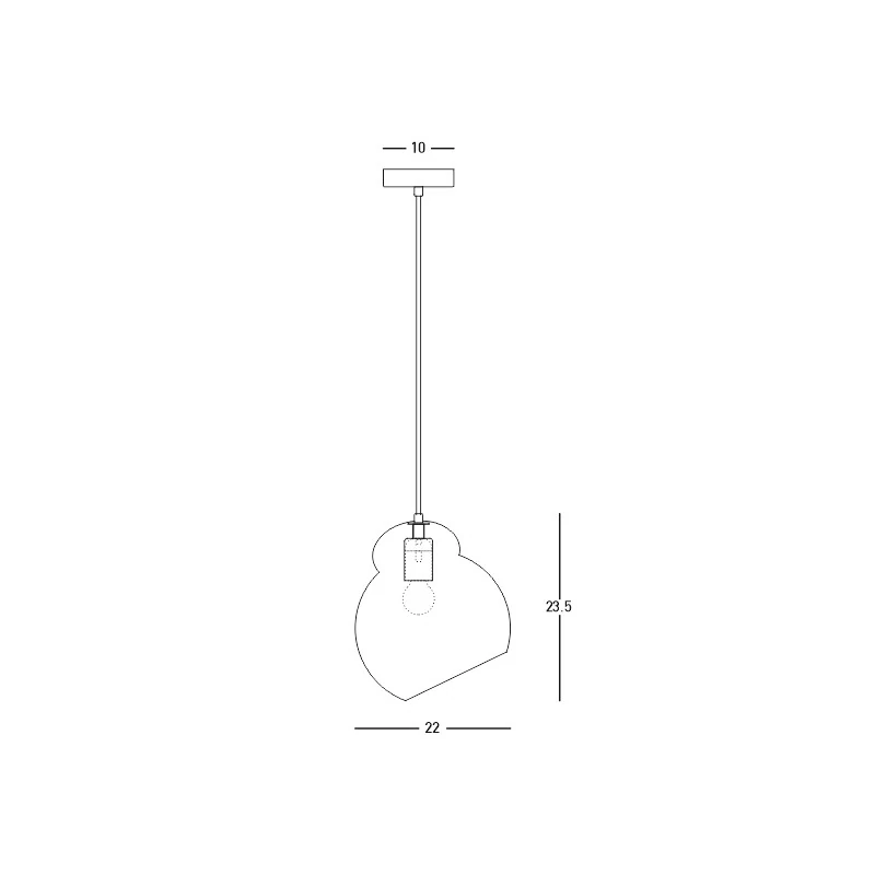 White Opal Glass Sculptural Pendant Light