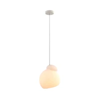 White Opal Glass Sculptural Pendant Light - Image 2