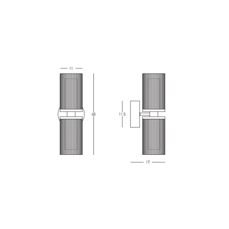 LED Wall Sconce with Ribbed Glass and Gold Finish