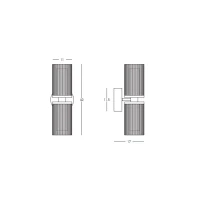 LED Wall Sconce with Ribbed Glass and Gold Finish - Image 4
