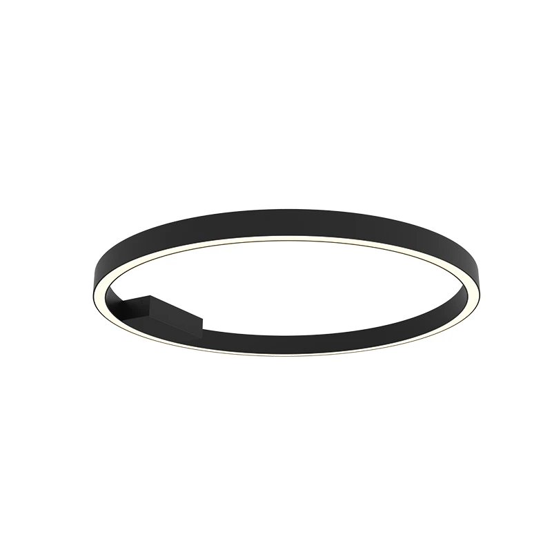 Round Black Matt Dimmable LED Ceiling Light