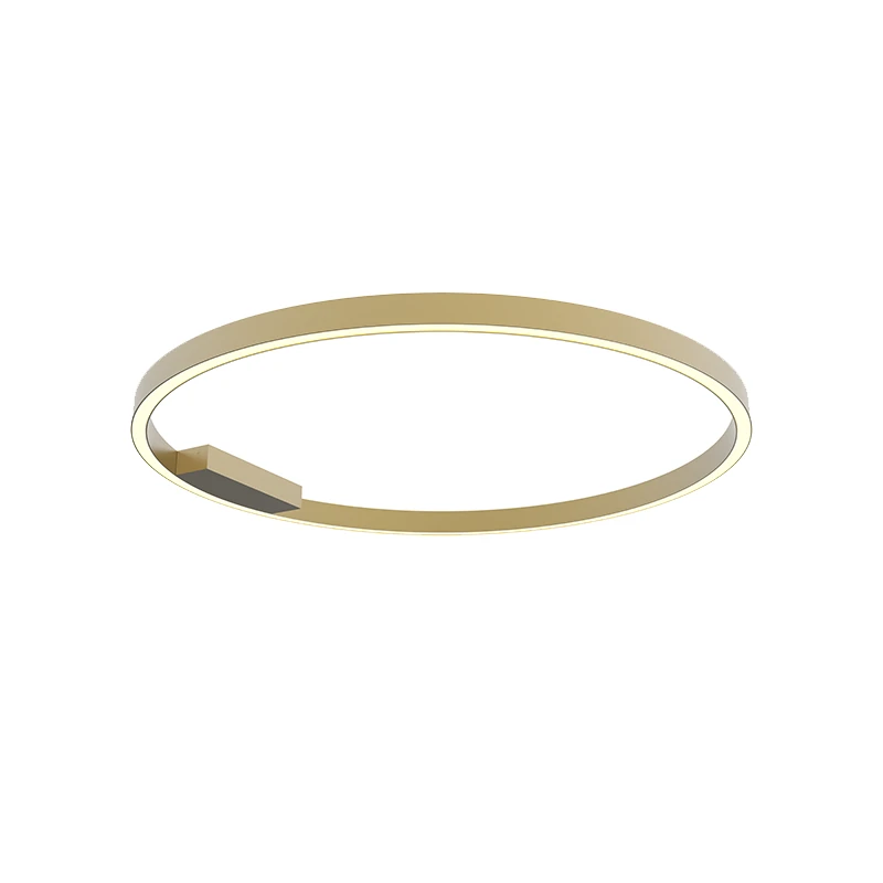 Gold Matt Round Dimmable LED Ceiling Light 80cm