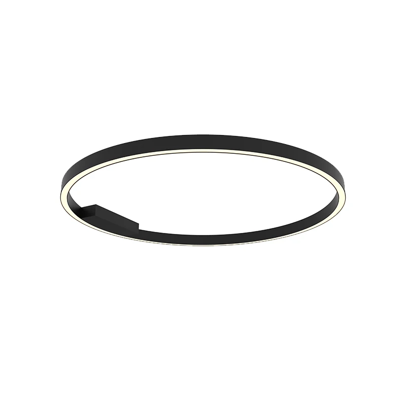 Apvalus LED Lubinis Šviestuvas Ø80cm, Matinė Juoda, Reguliuojamas