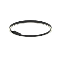 Apvalus LED Lubinis Šviestuvas Ø80cm, Matinė Juoda, Reguliuojamas - Nuotrauka 2