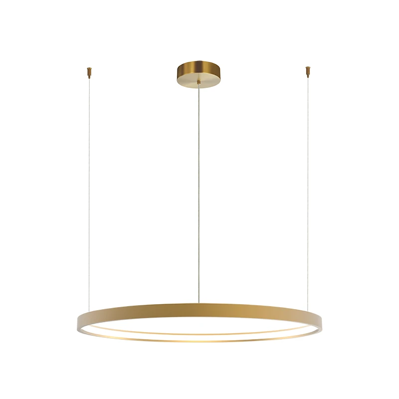 Gold Matt LED Ring Pendant Light