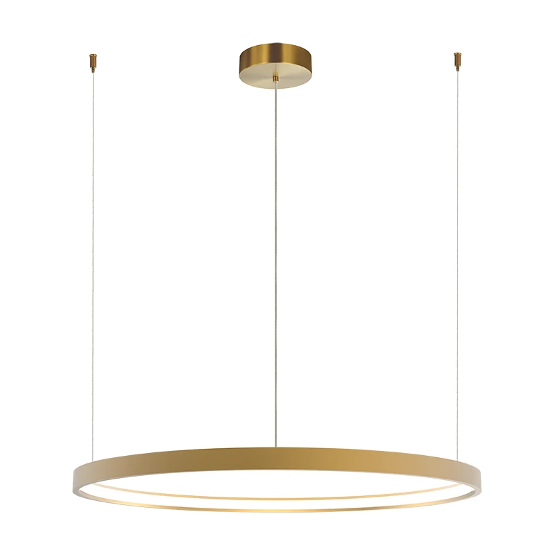 Gold Matt Dimmable LED Ring Pendant Light