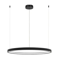 Black Matt LED Ring Pendant Light - Image 2
