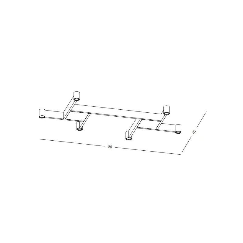 Geometrinis LED lubinis šviestuvas, reguliuojamas, šiltai baltas, juodas