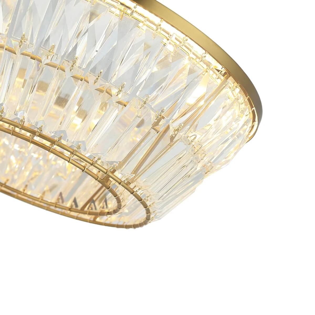 Krištolinis LED Pakabinamas Šviestuvas, Antikvarinis Žalvaris, Ø60cm