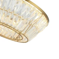 Krištolinis LED Pakabinamas Šviestuvas, Antikvarinis Žalvaris, Ø60cm - Nuotrauka 2