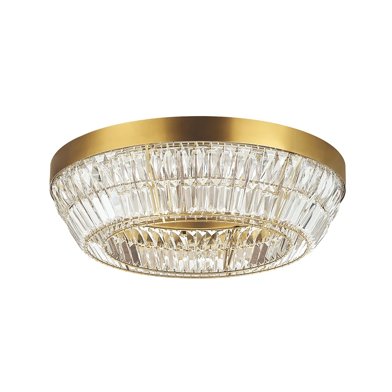 Krištolinis LED Lubinis Šviestuvas Antikvarinio Žalvario, 38W 3000K