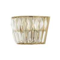Antique Brass & Crystal Wall Sconce G9 - Image 2