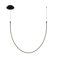 Curved LED Pendant Light 18W 3000K Black Matt - Image 1