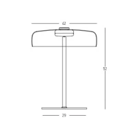 LED Portable Table Lamp, Smoked Glass, Matt Black Finish - Image 3