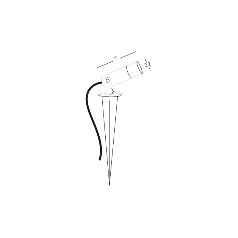 Natural Brass Outdoor LED Spike Light