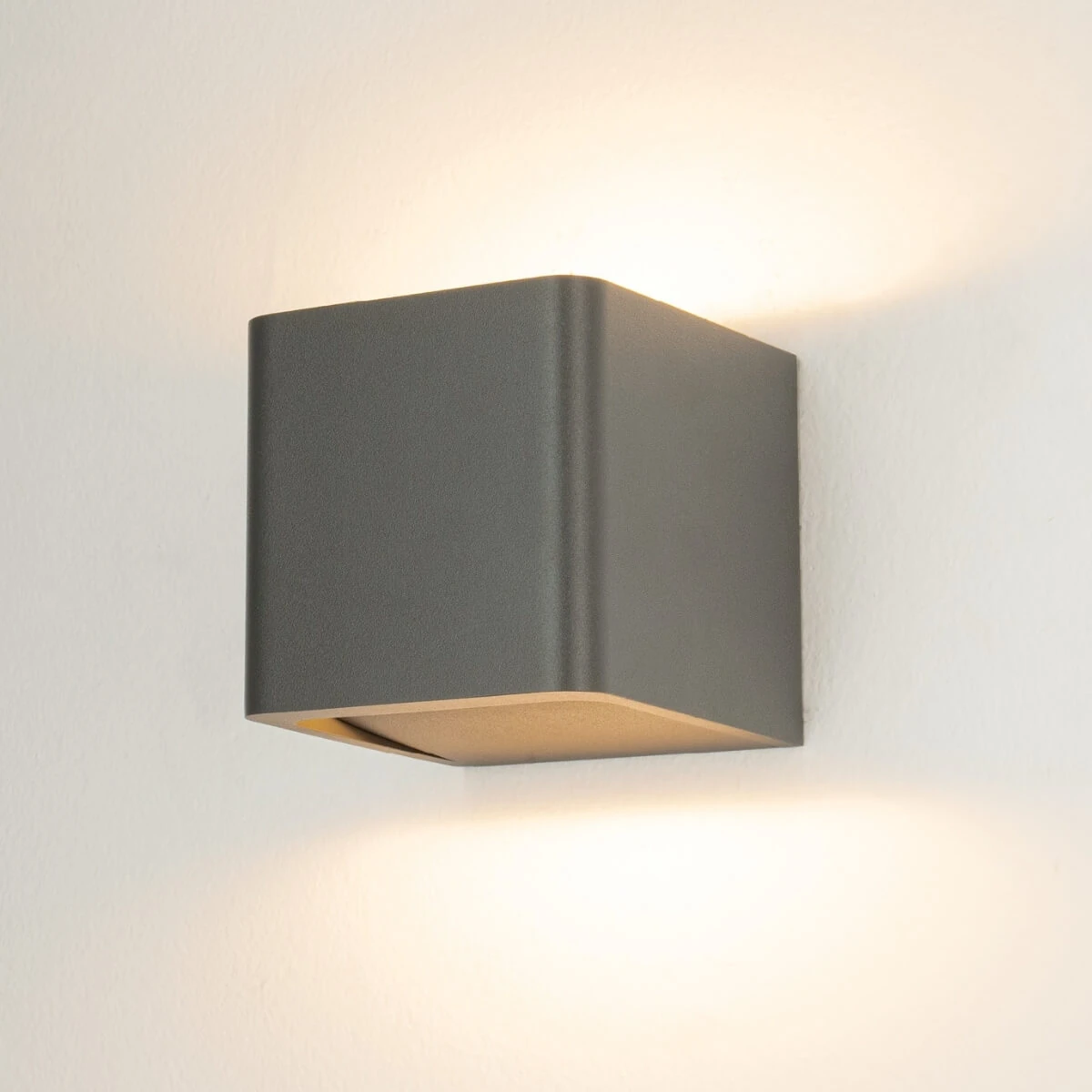 Graphite Outdoor Up-Lighting Wall Light, Integrated LED
