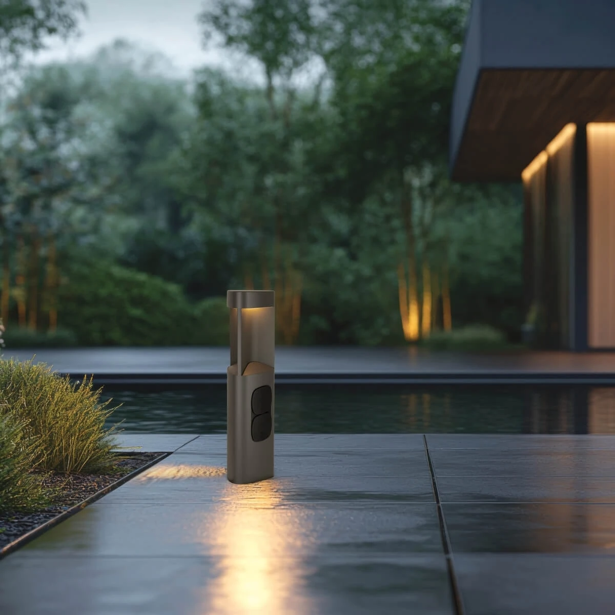 Graphite Outdoor LED Bollard Light 7W 3000K IP54