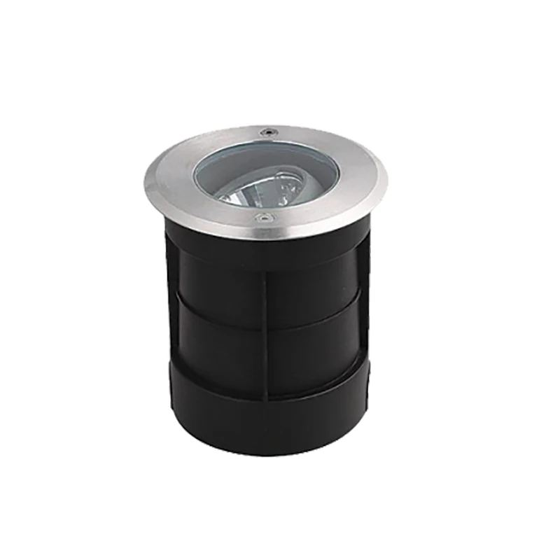 Outdoor Round Recessed LED Ground Light, 7W, 3000K, IP66, Stainless Steel