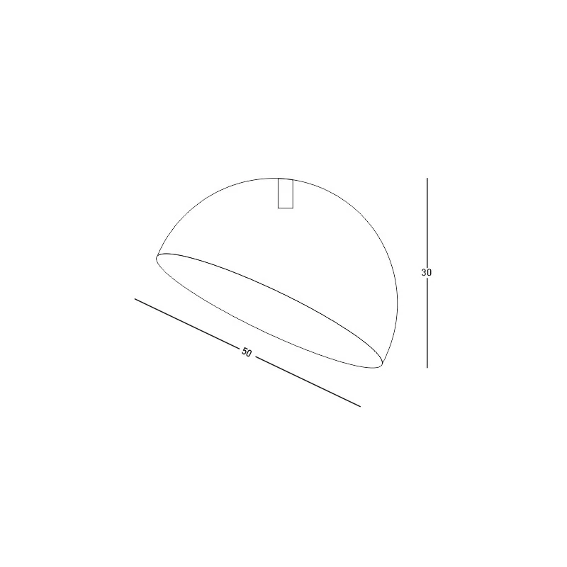 White Matt Dome Ceiling Lamp E27, Ø50cm