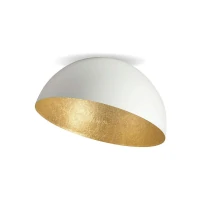 White Matt Dome Ceiling Lamp E27, Ø50cm - Image 1