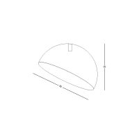 White Matt Dome Ceiling Lamp E27, Ø50cm - Image 2