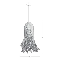 Natural Rattan Pendant Lamp with Gold Matt Base - Image 4