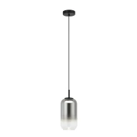 Tonuoto Stiklo LED Pakabinamas Šviestuvas, Matinės Juodos, 36cm - Nuotrauka 2