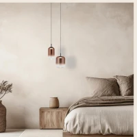 LED Pakabinamas Šviestuvas, Vario Ombre Stiklas, Matinė Juoda, 36 cm - Nuotrauka 3