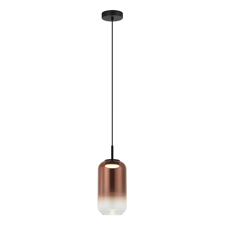 LED Pakabinamas Šviestuvas, Vario Ombre Stiklas, Matinė Juoda, 36 cm
