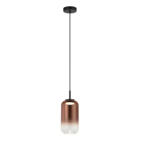 LED Pakabinamas Šviestuvas, Vario Ombre Stiklas, Matinė Juoda, 36 cm - Nuotrauka 2