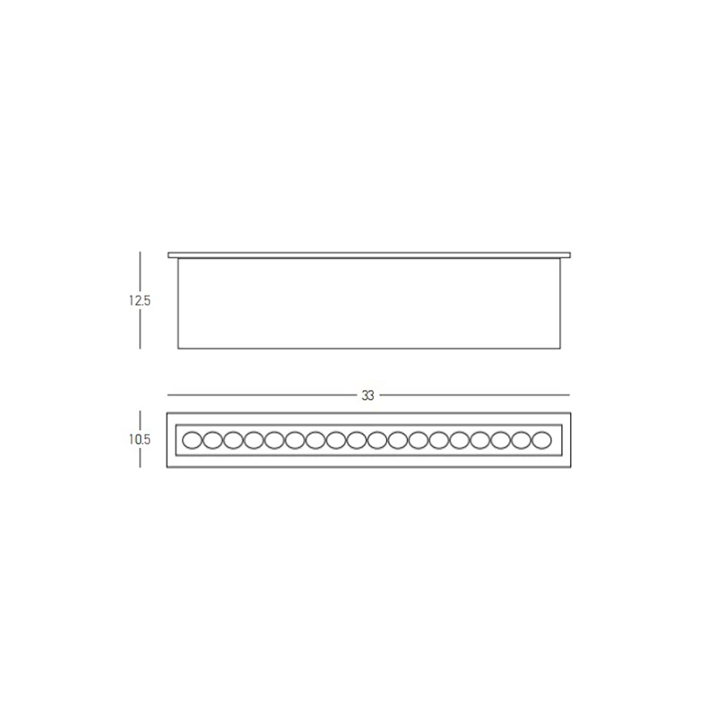 Outdoor Linear In-Ground LED Light 9W 3000K IP67 Stainless Steel