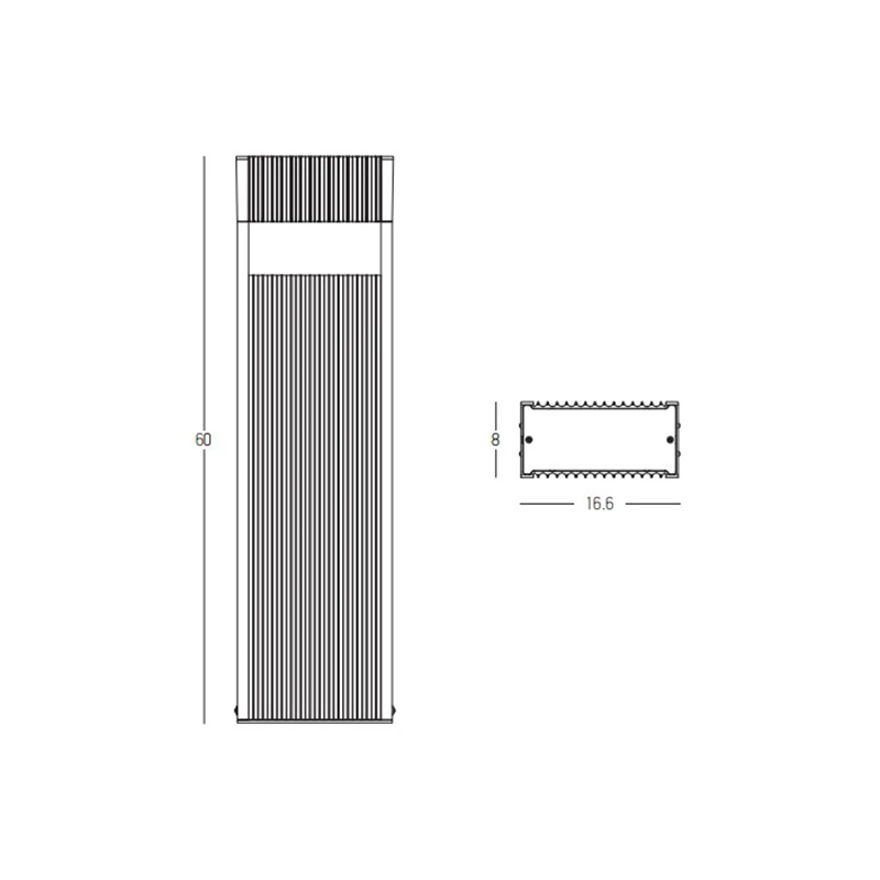 Outdoor LED Bollard Light, Graphite Grey