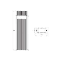 Outdoor LED Bollard Light, Graphite Grey - Image 4