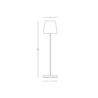 Lauko nešiojama stalinė lempa, plytų spalvos, 1.5W LED, 3000K, IP54, reguliuojama - Nuotrauka 3