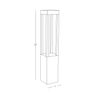 Outdoor LED Bollard Light 60cm Graphite 7W - Image 4