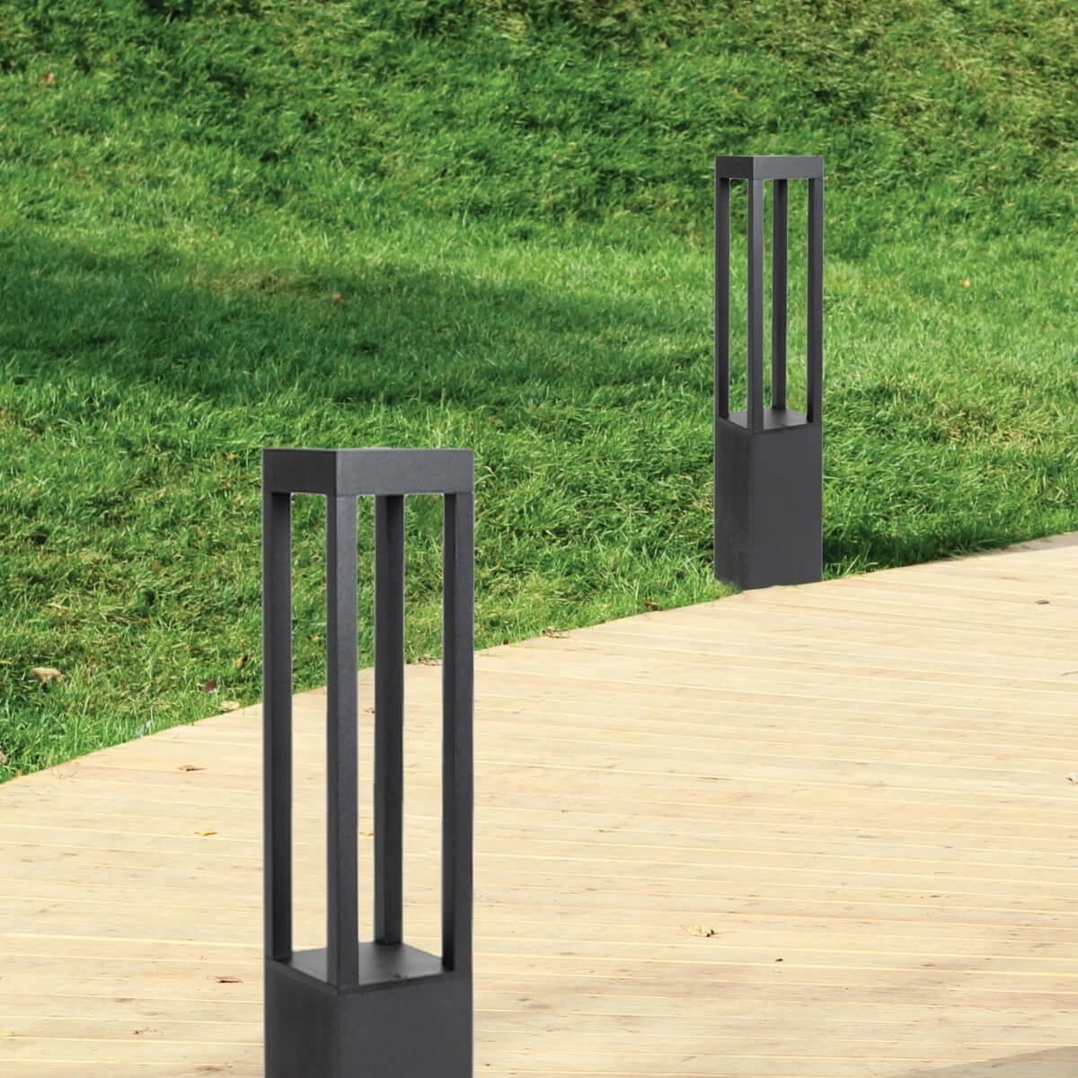 Outdoor LED Bollard Light 60cm Graphite 7W