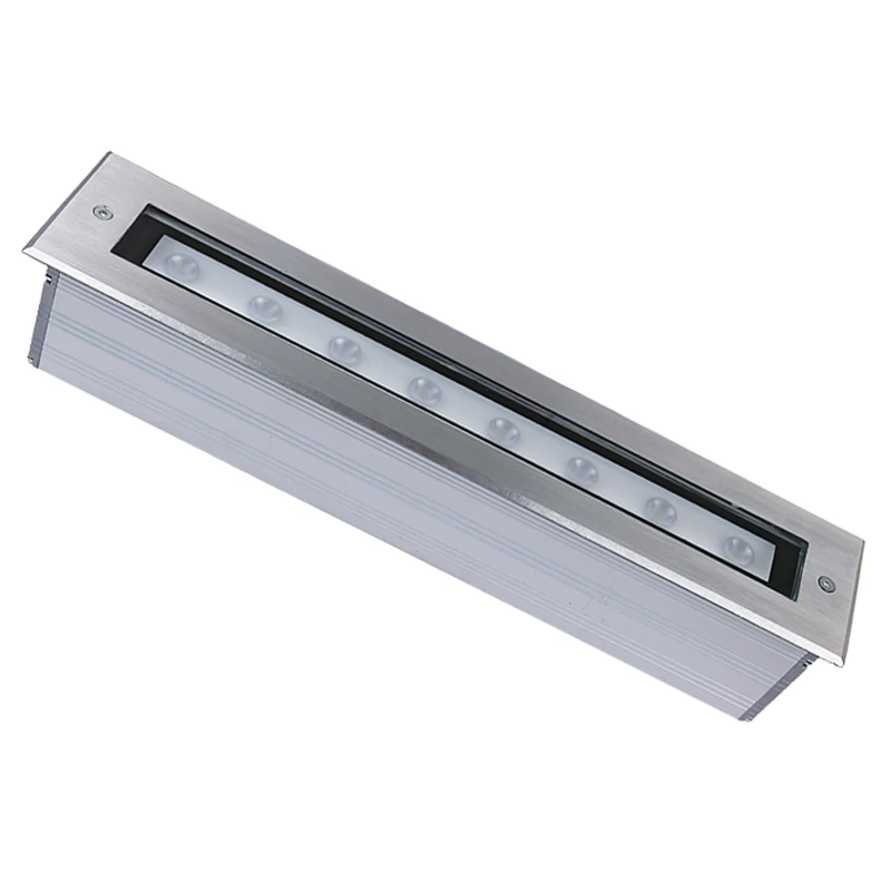 Linear Recessed LED In-Ground Light 9W 3000K IP67, Stainless Steel