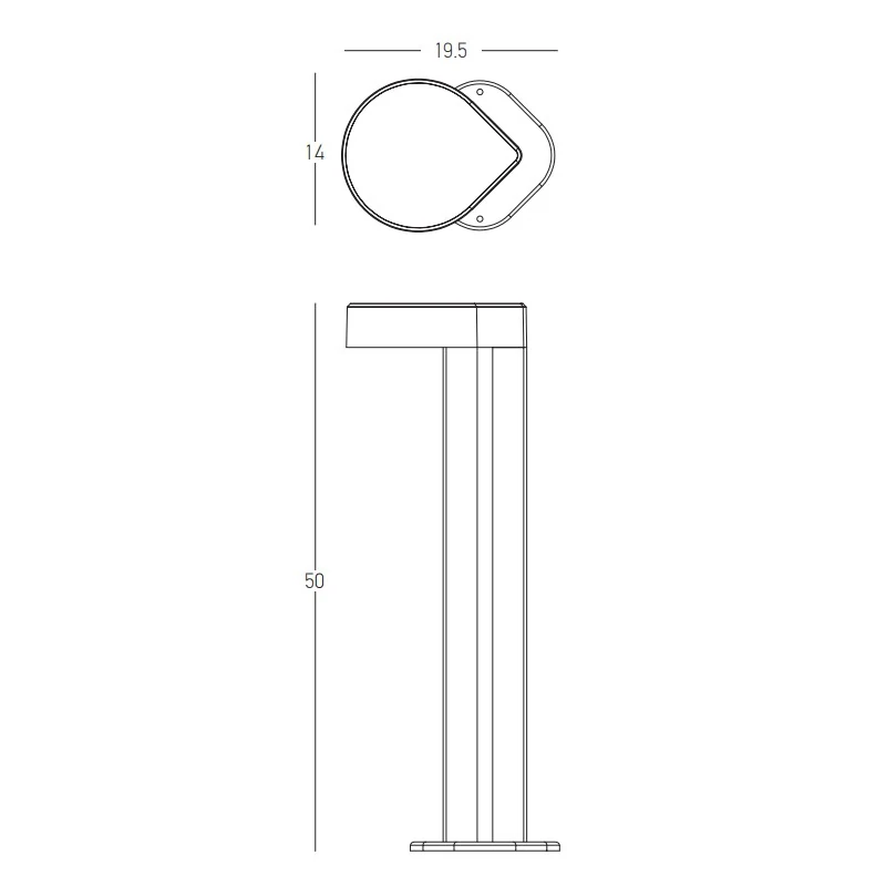 Outdoor Bollard Light 13W 3000K IP65 Graphite