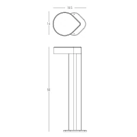 Outdoor Bollard Light 13W 3000K IP65 Graphite - Image 3