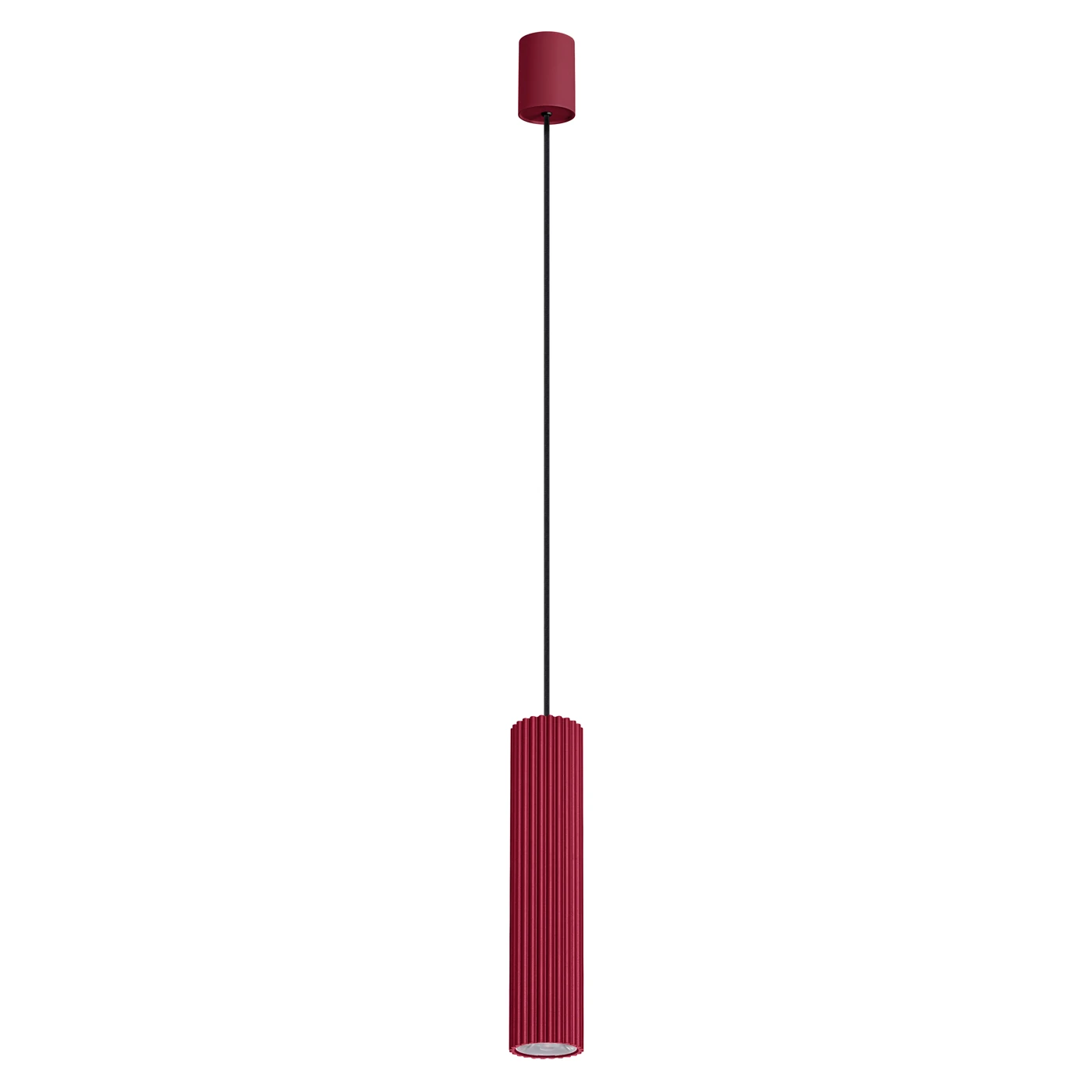 Pendant LED lamp 8W – round, burgundy, DALI/PUSH DIM