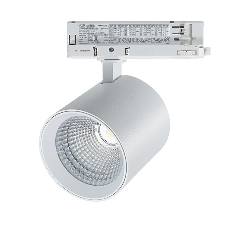 42W LED Track Light, 3000K Warm White, Sandy White Finish